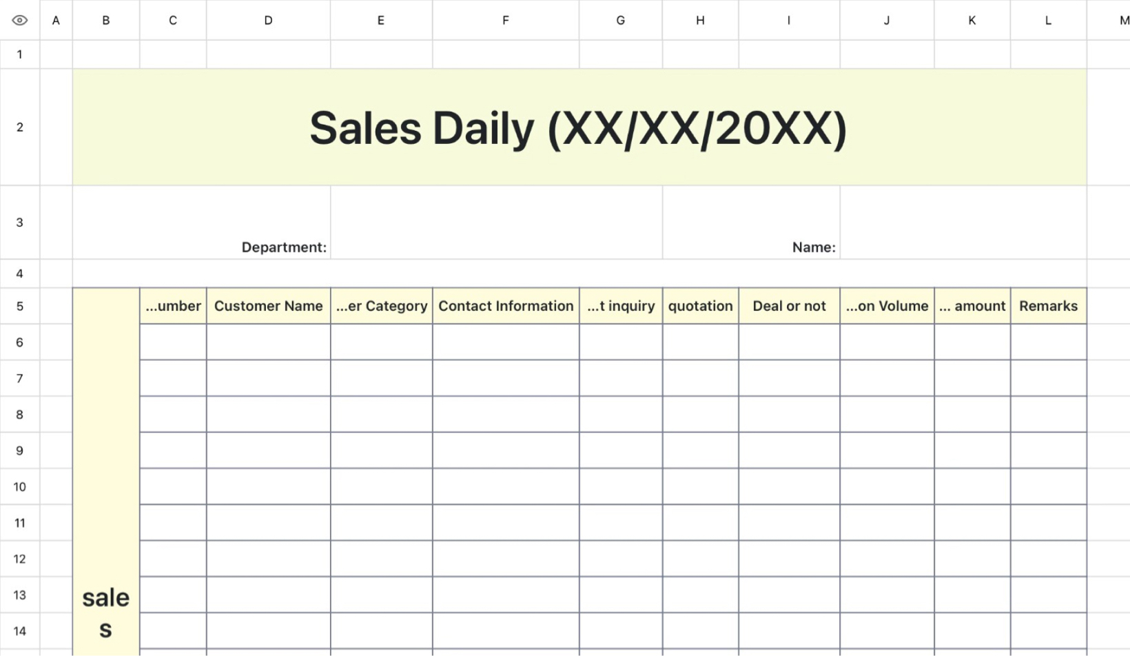 Sales Daily Report